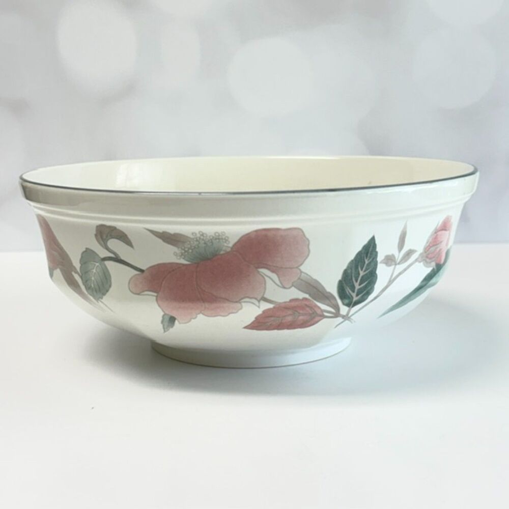 Mikasa Continental Silk Flowers F3003 Round Serving Bowl 8.5" Japan